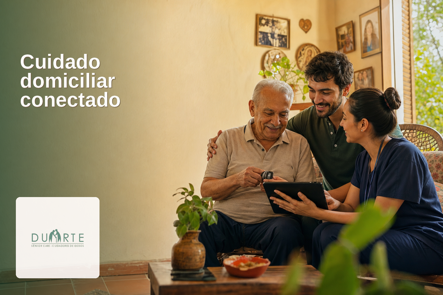 Cuidado domiciliar conectado: família, assistido e equipe no mesmo caminho - imagem corpo