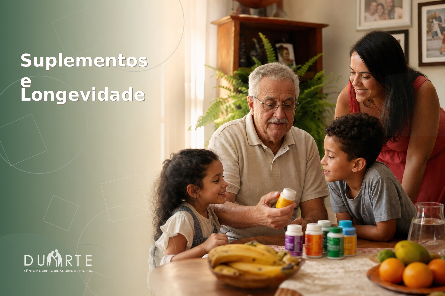 Família conversa em casa antes de decidir sobre uma promessa de longevidade